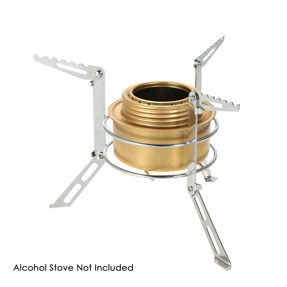 

Portable Stainless Steel Camping Stove Stand Outdoor Alcohol Stove Rack Legs Support Cooking Equipment Accessory