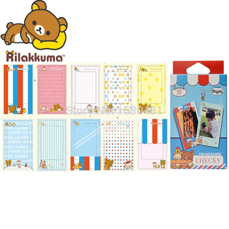 Фото 10 листов, наклейки с героями мультфильмов, наклейки Rilakkuma, декоративные наклейки для FujiFilm Instax Mini 9 Mini 8 7s 25 7 50s, Фото камеры №4
