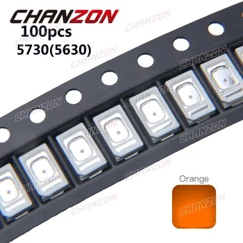 100pcs LED 5630 5730 SMD Chip Orange 0.2W Surface Mount SMT Super Bright LED Light Emitting Diode Lamp Electronics Components