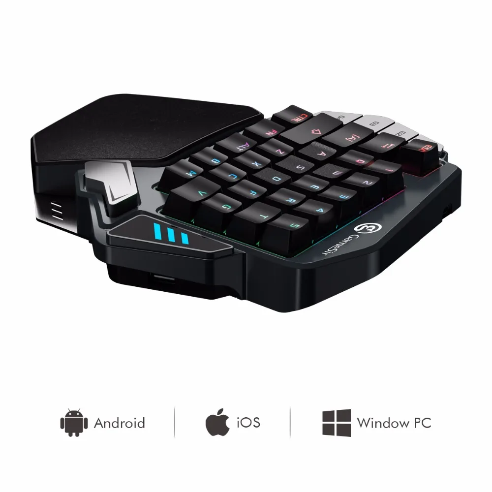 GameSir Z1 Bluetooth Беспроводная игровая клавиатура F телефоны, одна рука Cherry MX Красный переключатель RGB USB Проводная клавиатура/BattleDock для ПК