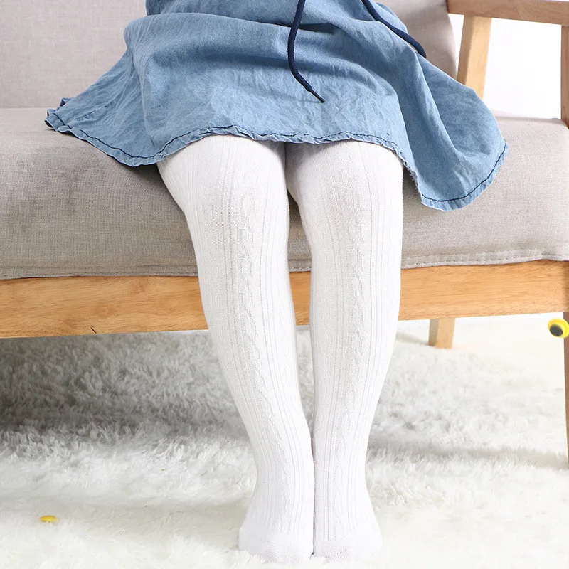 Girl Kid baby White Pink knees Calf High Cotton long Socks Tights 0-24months