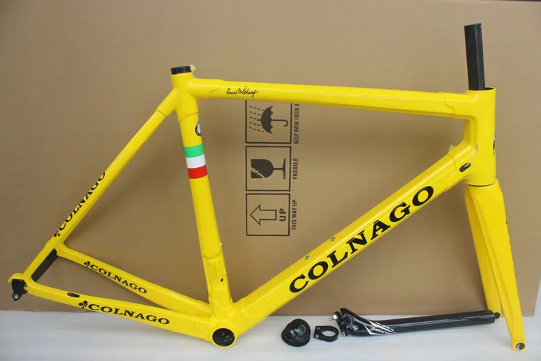 Colnago C60 шоссейная велосипедная Рама красный черный белый углеродное волокно велосипедная Рама+ подседельный штырь+ вилка+ зажим+ гарнитура