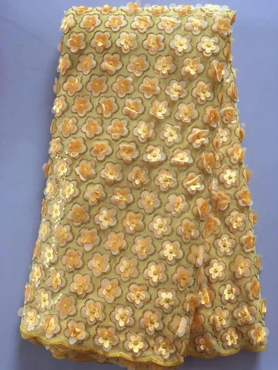 High Quality Gold Lace Fabric 3D Embroidery For Nigeria Party 2017 Bridal Net MR579B-2 | Дом и сад