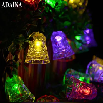 

4.8M 20LED solar energy bell shape strings lamp warm white series waterproof for garden Christmas outdoor decorative fairy lamp