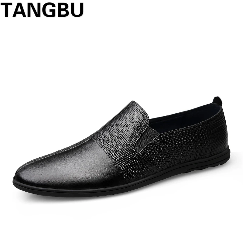 

High Quality Genuine Leather Men Driving Shoes Slip On Breathable Casual Men Shoes Hot Fashion Men Flats Loafers Plus Size 37-46