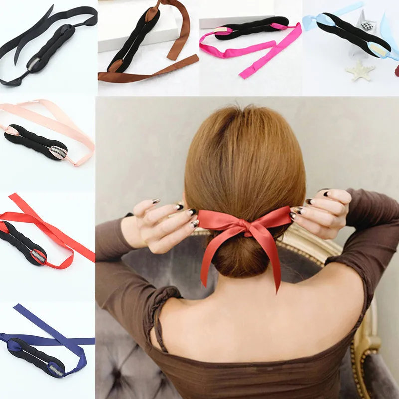 

Hot Sale 1Pc Women Girls Silk Headband Disk Device Magic Headwear Sponge Hair Tools Quick Messy Hair Accessories