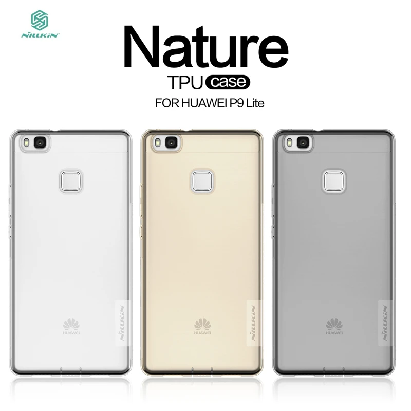 

Case for Huawei P9 Lite Clear Silicon Cover Original Nillkin TPU Dust Plug Fundas for Huawei G9 Lite Stealth Protective Shell