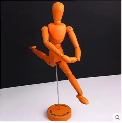 Yosoo Mannequin Doll 4.5 Inch Artist Male Wooden Figure Model With Movable Limbs For Sketching Drawing Aid Mannequin Doll (4.5 Inches