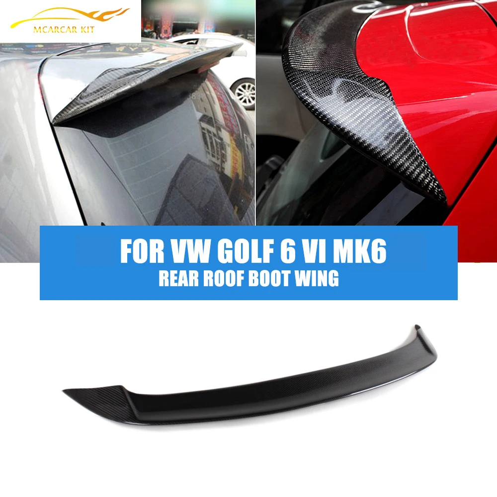 MK6 углеродного волокна задний спойлер на крыло, крышу для Volkswagen VW Golf 6 VI MK6 Стандартный GTI R20 2010 2011 2012 2013