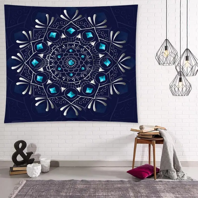 

Mandala Print Tapestry Wall Hanging Blanket Boho Beach Yoga Mat Home Art Carpet Bed Sheet Bohemian Hippie Home Decor Couch Throw