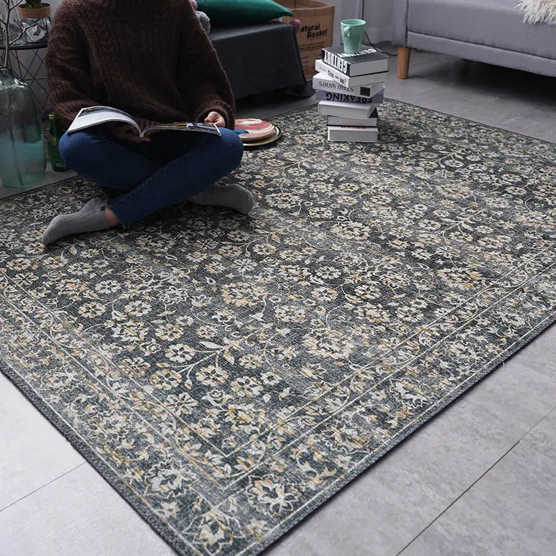 

Carpets For Living Room Persian Style Bedroom Carpet Sofa Coffee Table Floor Rug Soft Chenille Area Rugs Study Room Floor Mat