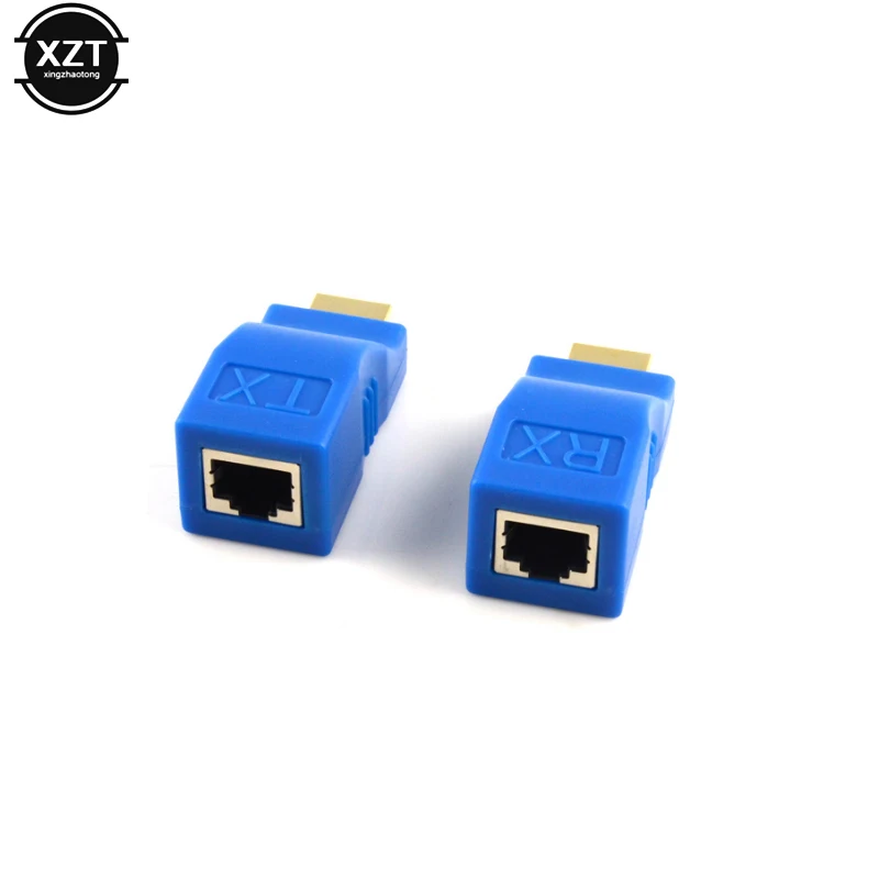2 шт./пара 1080P HDMI удлинитель для RJ45 30 м через Cat 5e/6 сетевой LAN Ethernet адаптер усиления