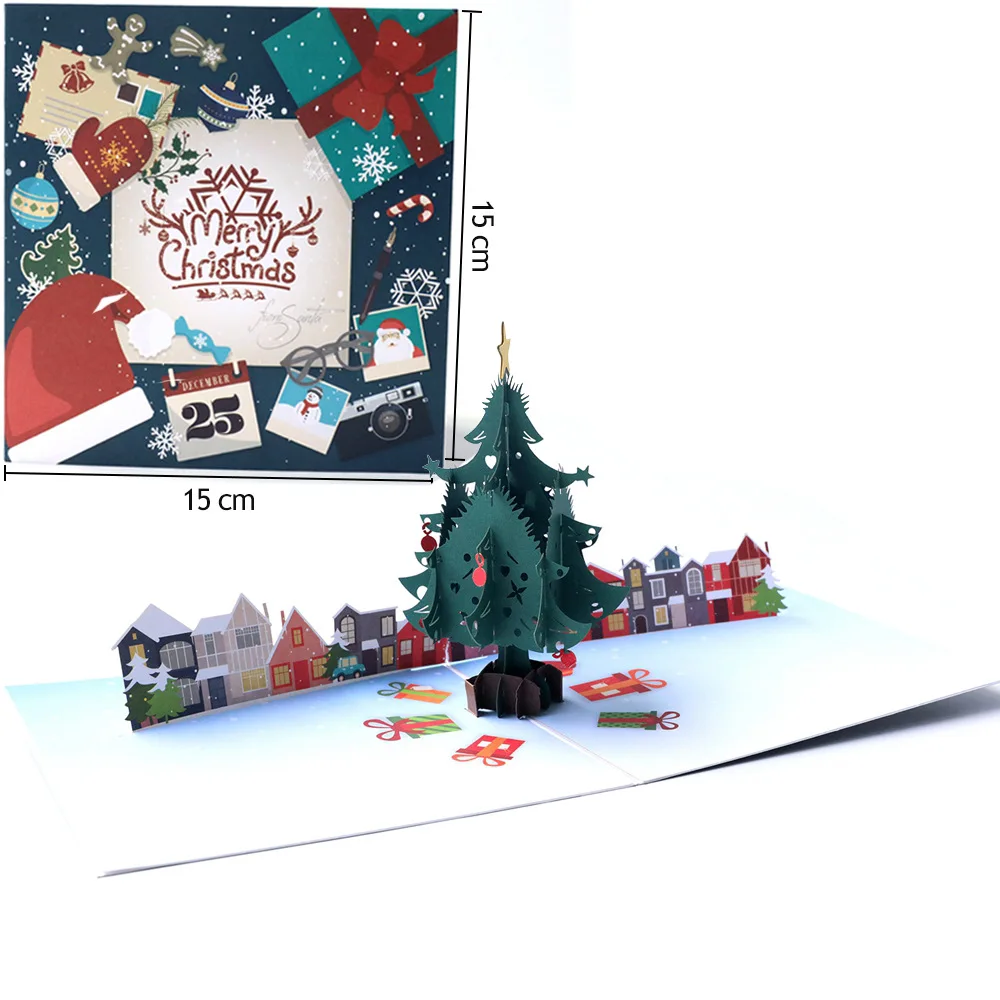  Free shipping 20pcs Chrismas capital house Wedding Engagement family Business party 3D envelope Inv - 32957955746