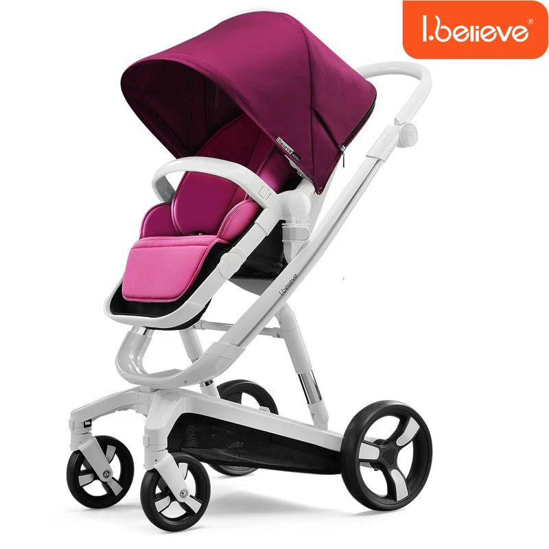 

I.believe High Quality Luxury Baby Stroller High Landscape Shockproof Lying Newborn Trolley Intelligent Brake Baby Carriage Cart