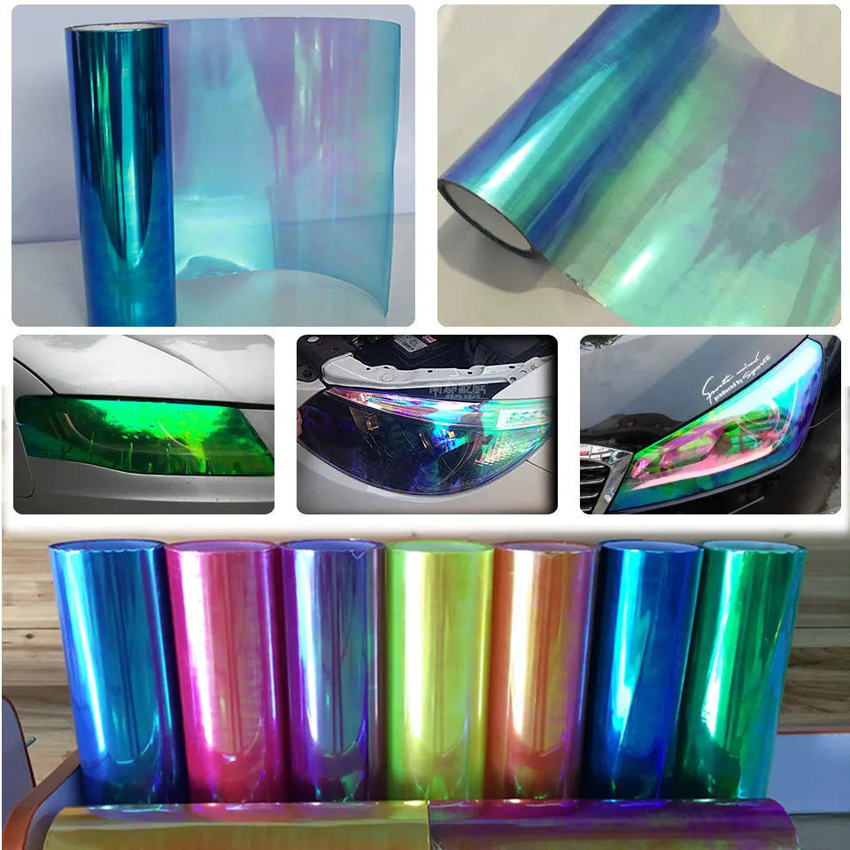 

0.3x9m(1x3ft) Chameleon Neo Pearl Color Headlight Taillight Fog Light Vinyl Tint Film free shipping