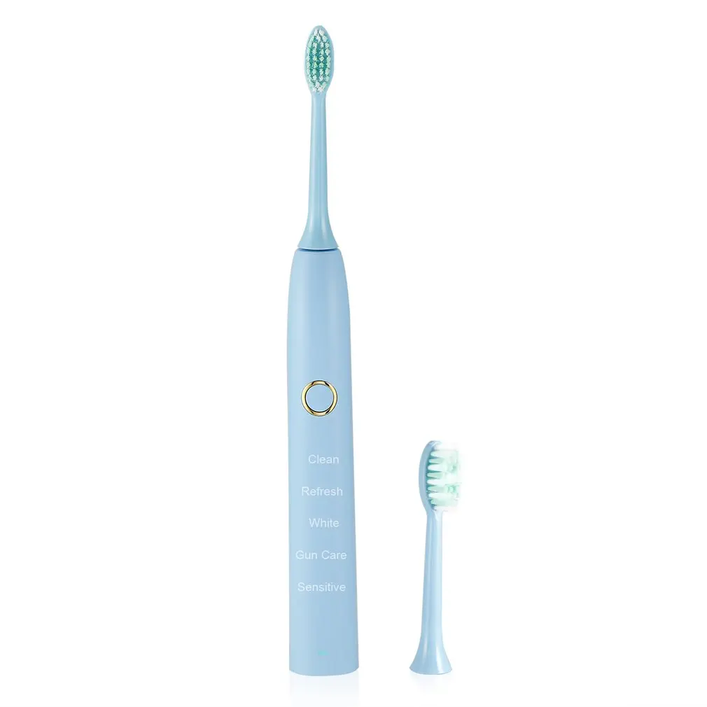 

U-kiss Blue Waterproof IPX 7 Electric Sonic Toothbrush With DuPont Bristles One Key to Switch Five-speed Cleaning Mode