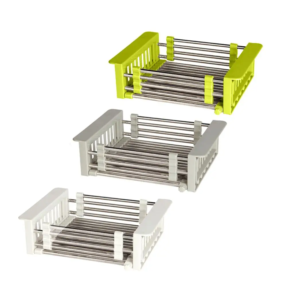 

Multifunctional Hollow Washing Basket Kitchen Sink Binaural 304 Stainless Steel Drain Rack Dish Drying For Kitchen