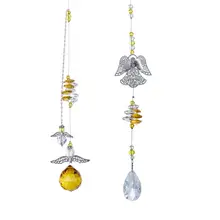 H& D желтый висячий Хрустальный Ангел Suncatcher Радуга производитель коллекция ангел-хранитель орнамент Декор окна, упаковка из 2