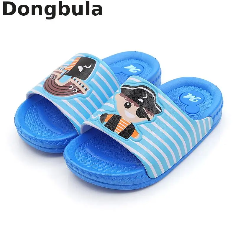 

Summer Slippers Kids For Boys Girls Baby PVC Slippers Soft Bottom Non-slip Beach Sandals Children Cartoon Bathroom Flip Flops