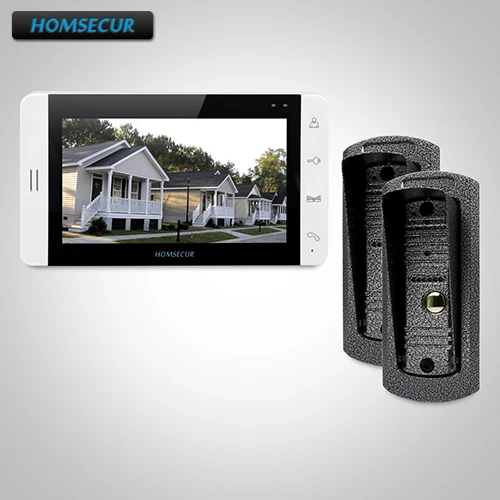 

HOMSECUR 7" Wired Hands-free Video&Audio Smart Doorbell+Metal Case Camera 2C1M TC041 Camera + TM703-W Monitor (White)