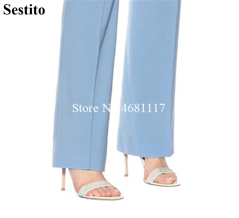 

2019 spring new word with high heel rhinestone silver sandals female sense fashion wild super high root shoes