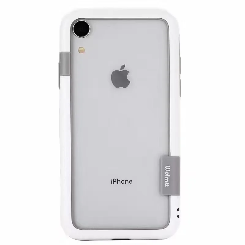 Модный мягкий чехол-бампер из ТПУ для iphone X, XR, XS, MAX, Пряжка для телефона, рамка для iphone 6, 6s, 7, 8 Plus, 11 Pro, Max, чехол для телефона, чехол - Цвет: white