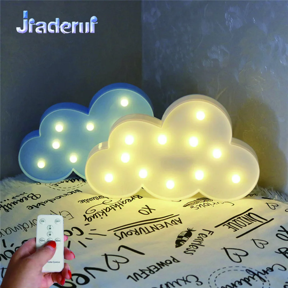 Jiaderui 3D LED Night Light Cute Cloud Shap Baby With Controller