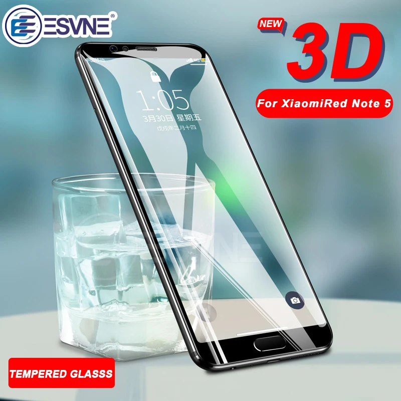ESVNE 3D полное покрытие защитной защитное Стекло для Xiaomi redmi Note 5 pro 5A Экран протектор