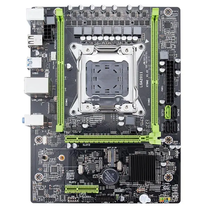 

ALLOET X79M2 Desktop Mainboard LGA2011 Socket 1000Mbps Network Card SATA3.0 M.2 64GB DDR3 M-ATX Desktop Mainboard