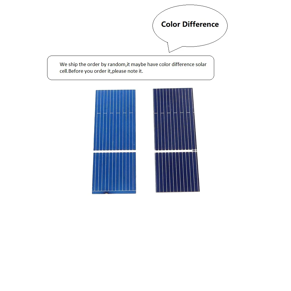 100 шт./лот 1 2 3 4 5 6 9 12 18 24 v солнечная панель Painel Cells DIY зарядное устройство из поликристаллического кремния Sunpower солнечная панель 52x19 мм dc