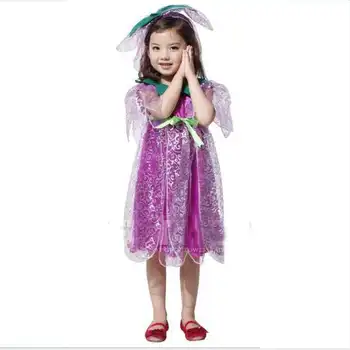 

Children's Halloween Costumes Performance Clothing Violet Fairy Princess Dress Dress Cosplay Costumes