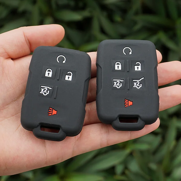 Silicone Skin Case Cover fit for CHEVROLET Tahoe GMC Yukon Remote Key 6 BTN LG