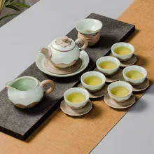 Фарфоровый чайный набор чайник чашка и блюдце комплект Китай глазури Портативный керамические кофе и чая инструменты 6 чашек Чайник ситечко для чая b011