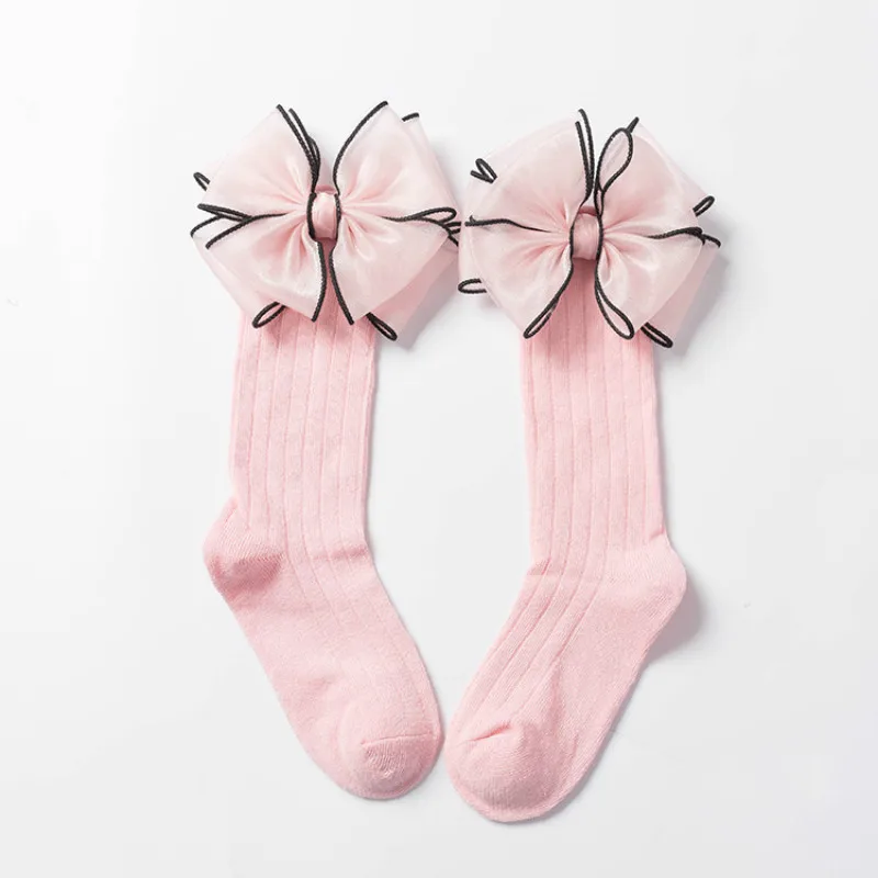 Spring Autumn Girls Socks Long Knee High socks With Bows Princess Kids socks Girl Cute Baby Sock Kids Solid meias 1-10Y Spring Autumn Girls Socks Long Knee High socks With Bows Princess Kids socks Girl Cute Baby Sock Kids Solid meias 1-10Y