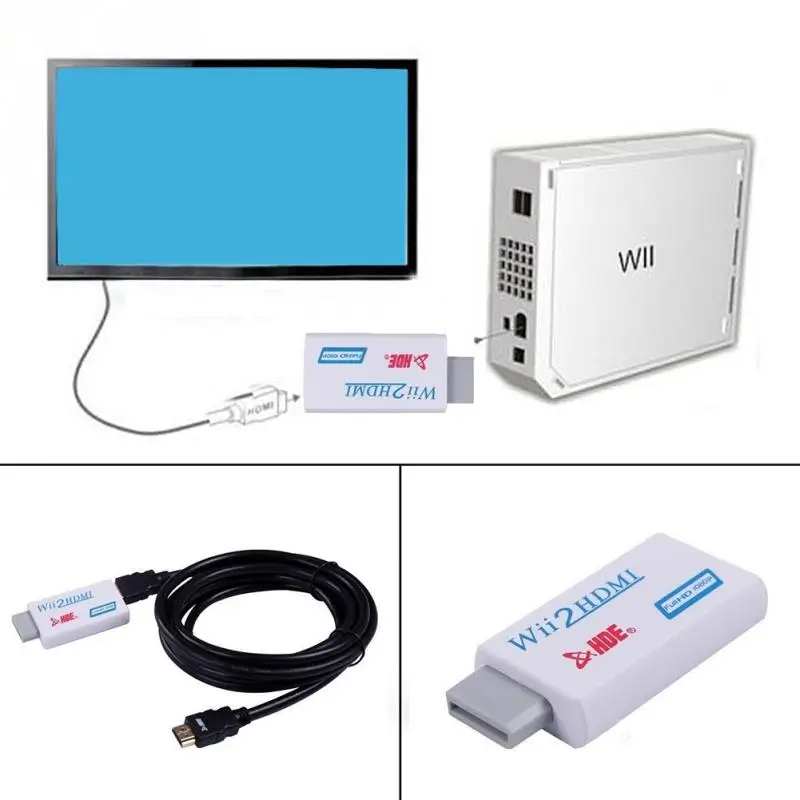 2018 Новый HDMI конвертер Поддержка FullHD 720 P 1080 P 3,5 мм аудио для wii 2 HDMI адаптер преобразования