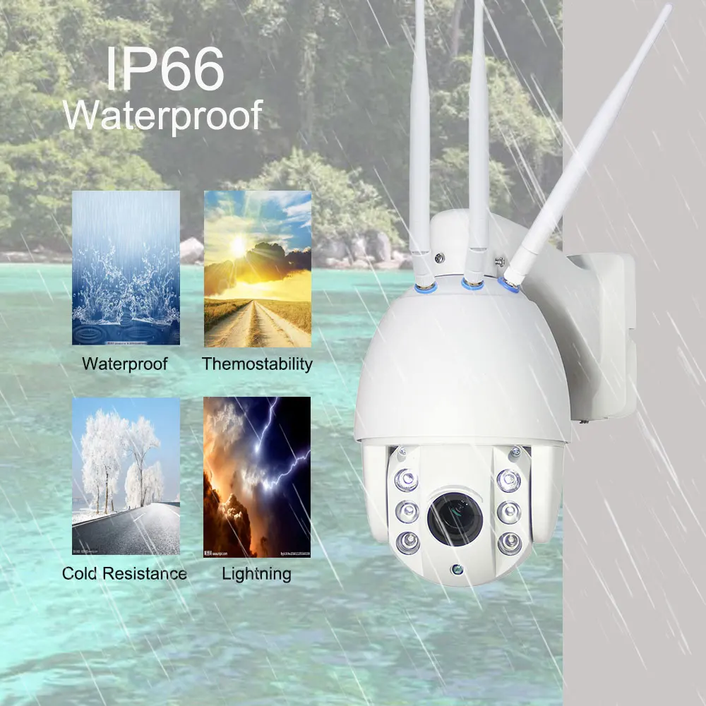 ZILNK внешняя 3G 4G Wi Fi IP камера SIM карта 1080P 5x Автоматический зум PTZ купольная