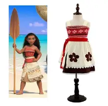 summer style 100 cotton children dress Moana princess girl princess dress summer girls dress princess costume