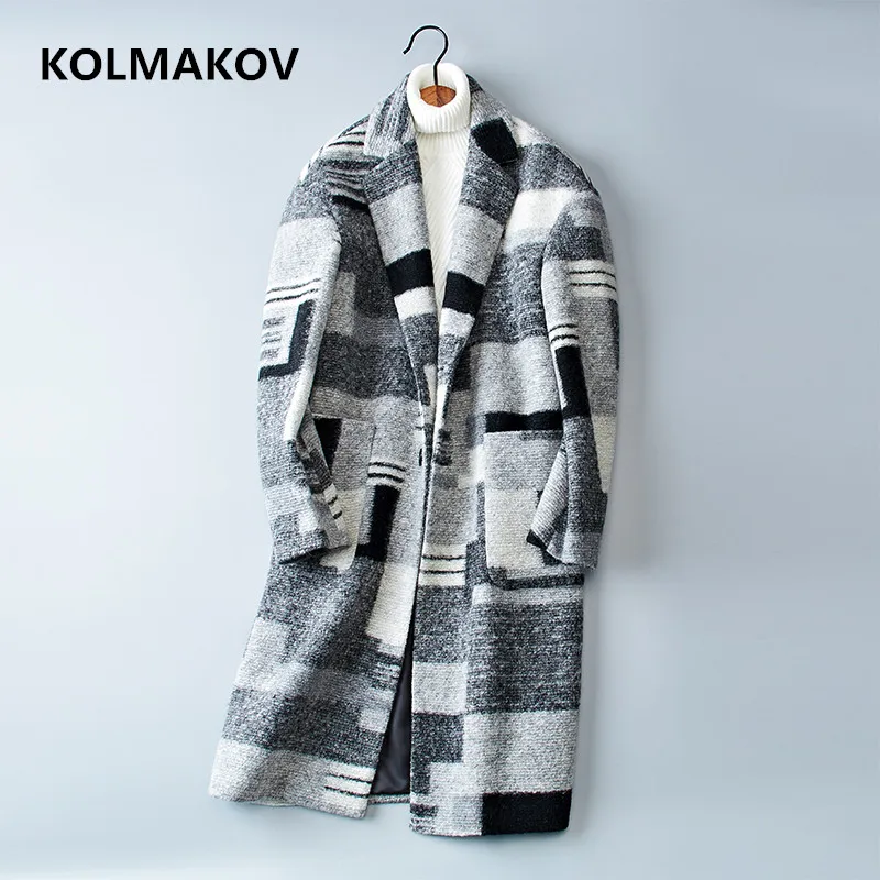 2019 New Mens Woolen Coats Men's Windbreakers Overcoat Slim Fit Designer Casual Wool Plaid Trench Coats Men Plus Size M-3XL 2019 New Mens Woolen Coats Men's Windbreakers Overcoat Slim Fit Designer Casual Wool Plaid Trench Coats Men Plus Size M-3XL