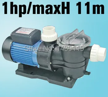 

0.75KW/1HP SWIMMING POOL PUMP with Filter, pool filter pump Max Flowrate 275 L/min (16500 L/H) Max head 11M