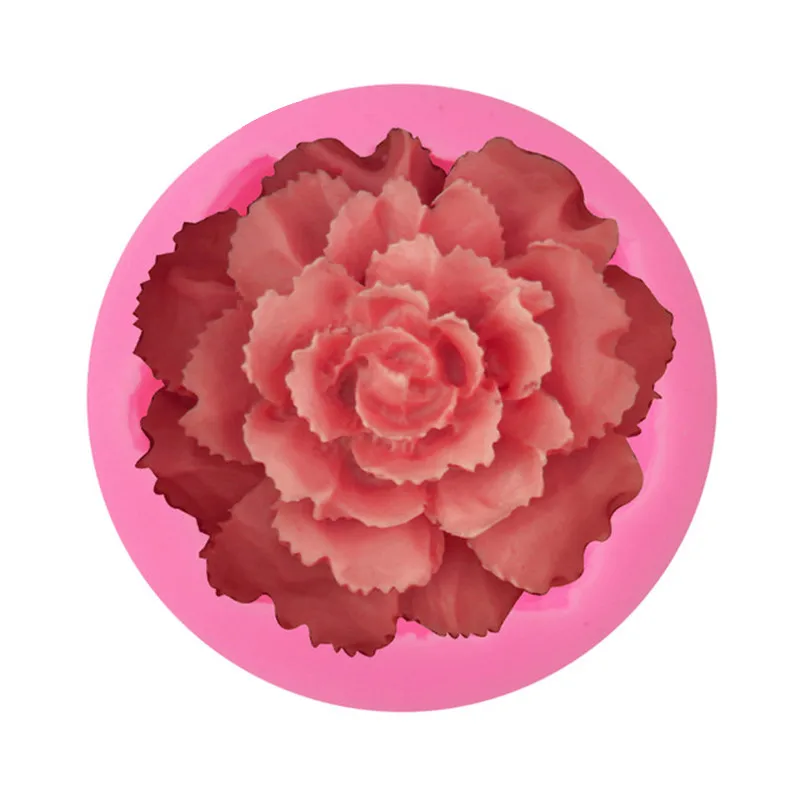 3D Flower Carnations Soap Mold big Chrysanthemums Flower Cake Decoration Candle Clay Fimo Silicone Moulds Kitchen Baking Moulds