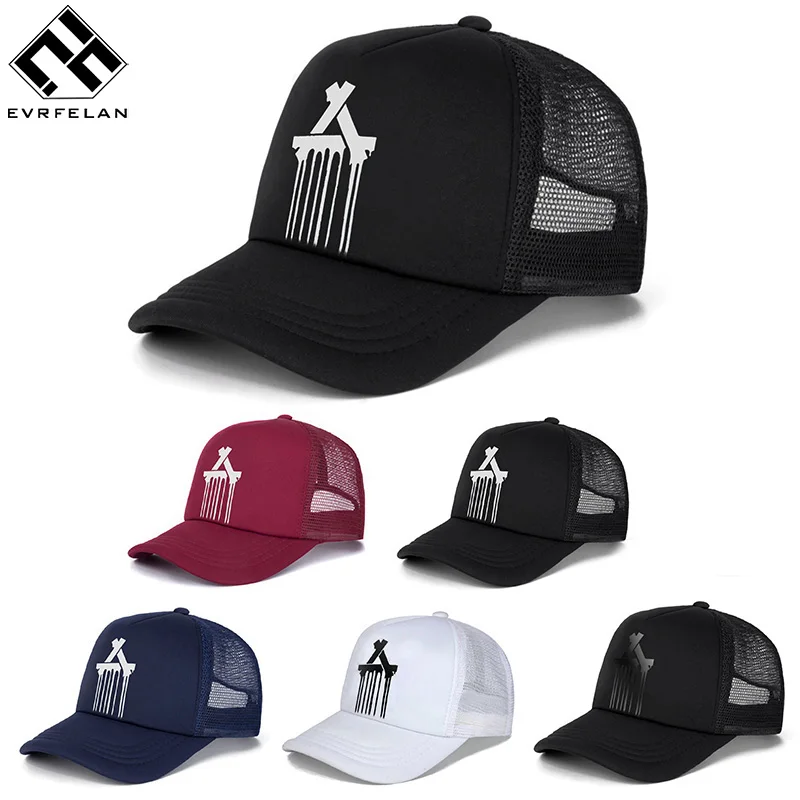 

Evrfelan Fashion Design Caps Summer Snapback Cap Women Men's Baseball Cap Mesh Adjustable Dad Hat Unisex bone Dropshipping