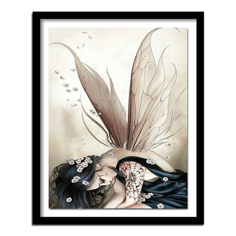 

Diamond Painting Cross Stitch Girl Diamond Embroidery Portrait Paint Drill Rhinestone Picture Home Decoration