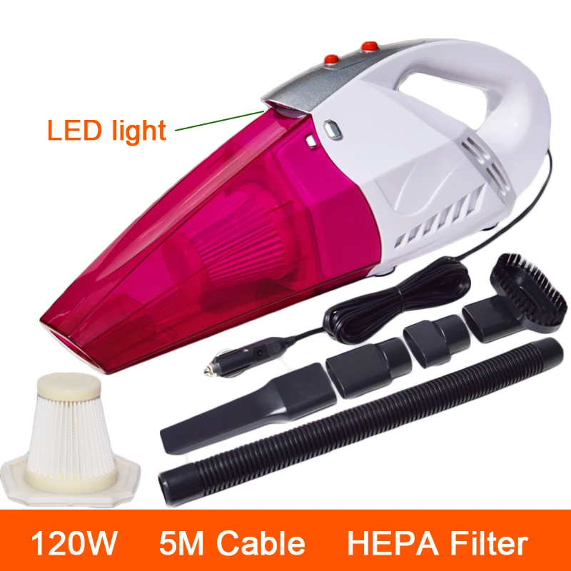 

XINYIBANG New Model Handheld Wet And Dry Car Vaccum Cleaner With LED light Auto 12V Vacuum Cleanr Cigarette lighter With Fuse