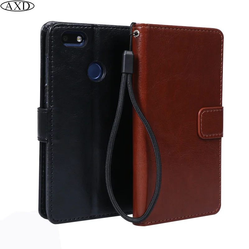 

AXD Fundas Y6Pro 2017 Flip Case Wallet Cover For Huawei Enjoy 7/P9 Lite mini SLA-L22 5.0 PU Leather Phone Case With Card Holder