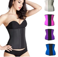  Women Latex Waist Trainer Corset 9 Steel Bone Shapewear Body Shapers Corset Slimming Belt Waist Shaper 