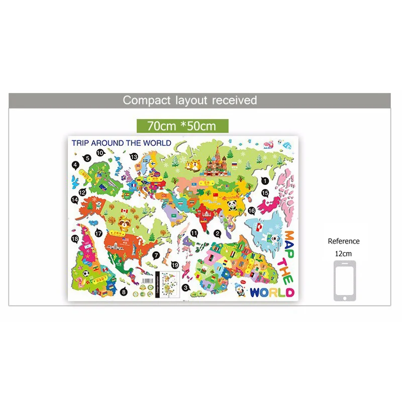 Cartoon Animal World Map DIY Vinyl Wall Stickers Kids love Home Decor office Art Decals creative 3D Wallpaper decoration Cartoon Animal World Map DIY Vinyl Wall Stickers Kids love Home Decor office Art Decals creative 3D Wallpaper decoration