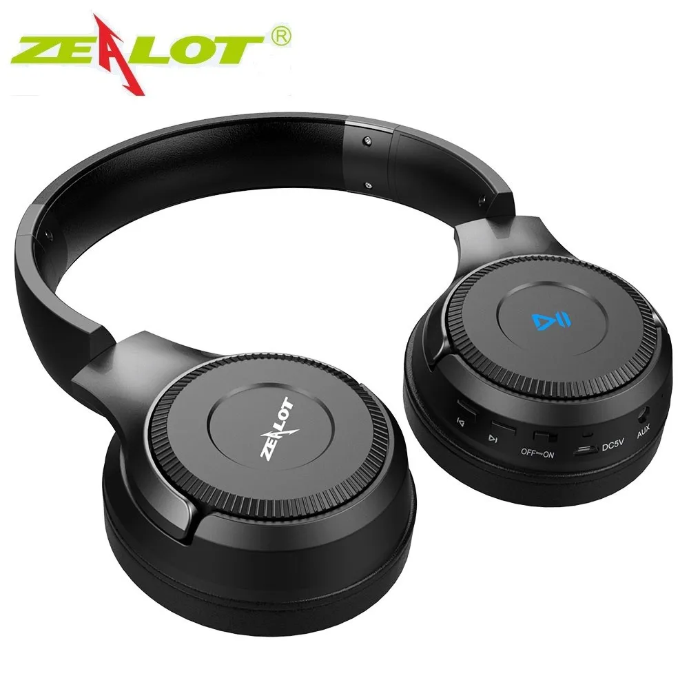 Zealot B26T Bluetooth наушники беспроводные наушники сенсорное управление стерео гарнитура с микрофоном для всех телефонов, поддержка sd/TF карт