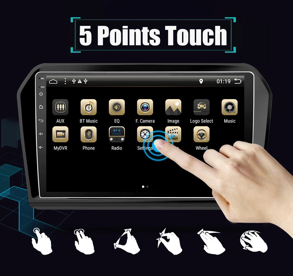 Clearance Eunavi Two Din Car Multimedia Player Android 8.1 Auto Radio For Volkswagen/VW JETTA Octa 8 cores WIFI 2 din stereo 6