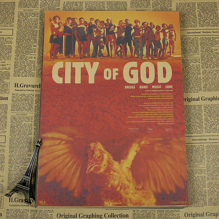 

City of God Movie Poster Anime Fashion Decoration Painting Wallpaper /wall sticker /kraft poster