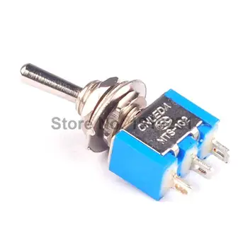

1PCS Blue SPDT 3 Pin ON-ON Mini Toggle Switch AC 6A/125V